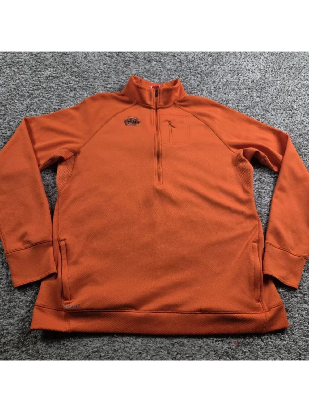 Nike Oklahoma State Cowboys Pullover Womens XL Orange 1/2 Zip Running
